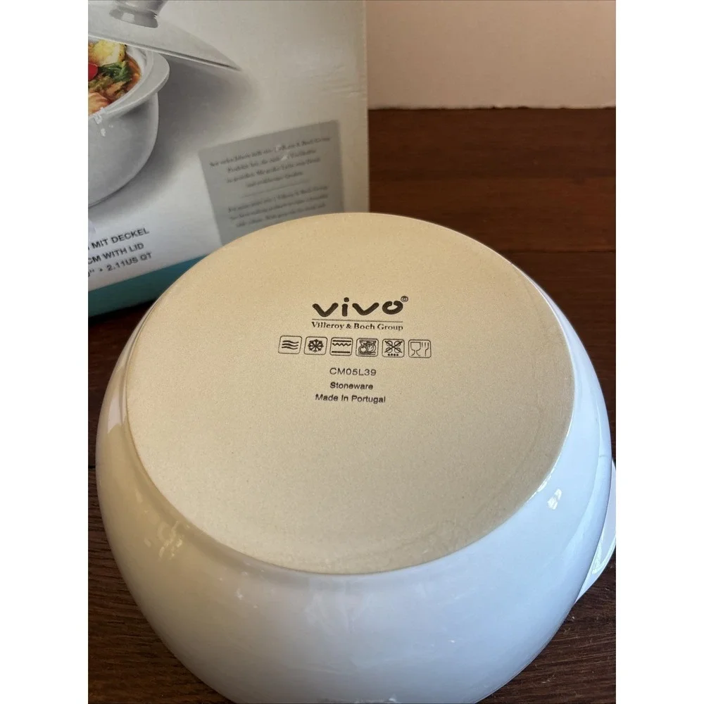Villeroy & Boch Round White Casserole Dish With Lid New In Box Vivo Oven